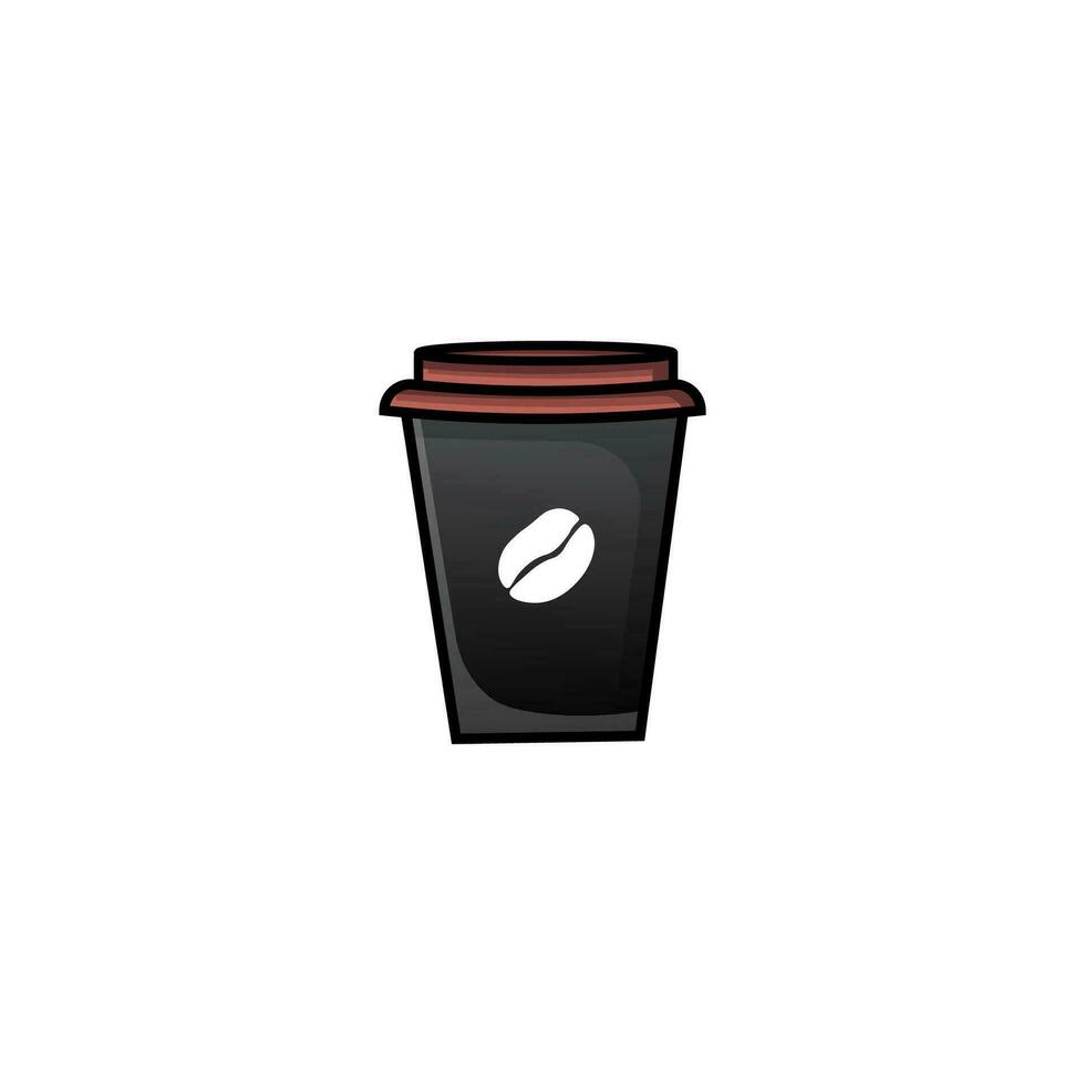 Plastic coffee cup, coffee glass icon, suitable for cafes, coffee places and others vector