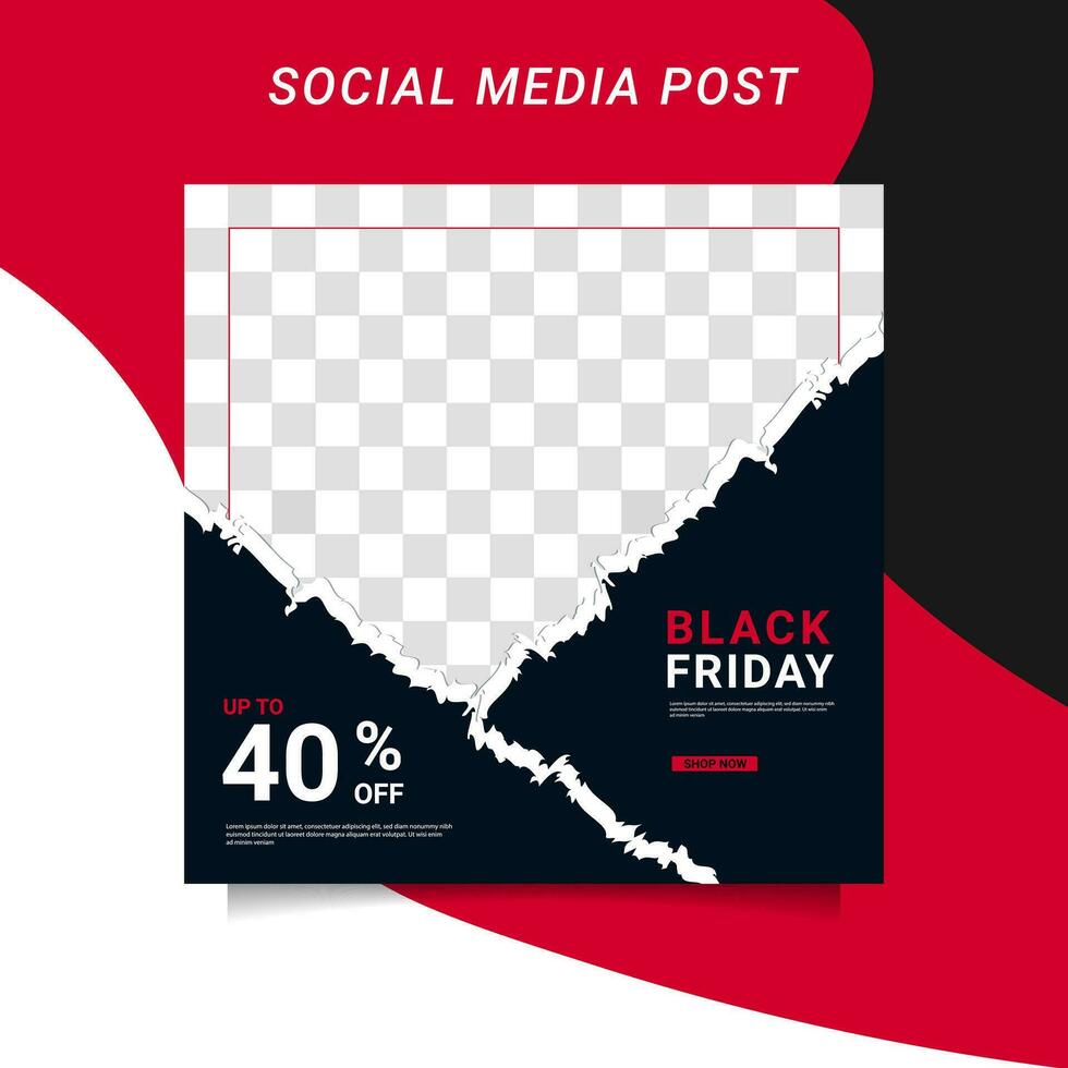 Modern vector black friday sale banner collection social media templates