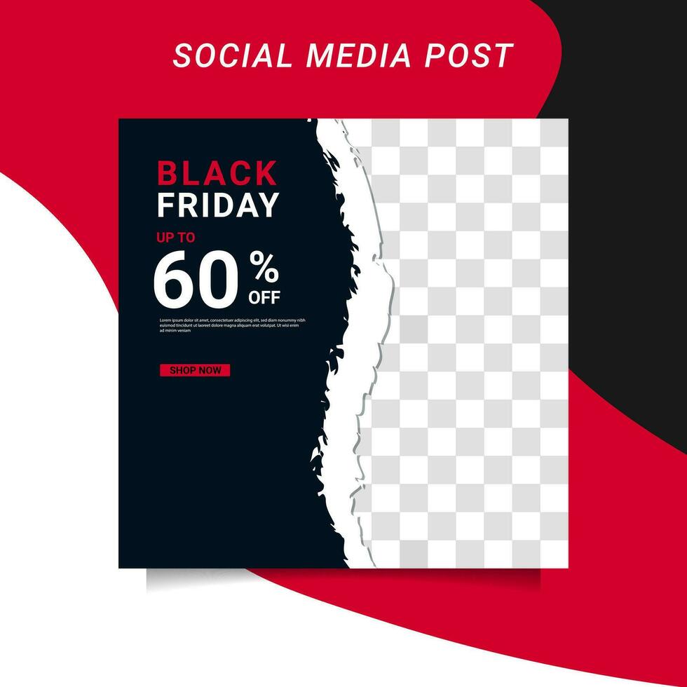 Modern vector black friday sale banner collection social media templates