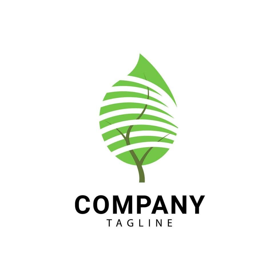 green plant logo which looks modern and trendy vector