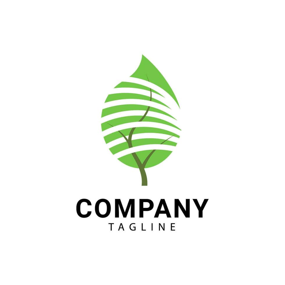 green plant logo which looks modern and trendy vector