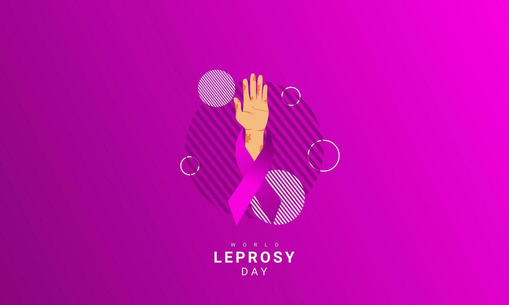 World Leprosy day background is purple in color with a modern design style vector