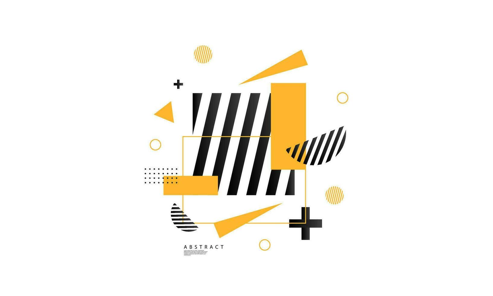 Modern and trendy geometric abstract background, in yellow and black. vector