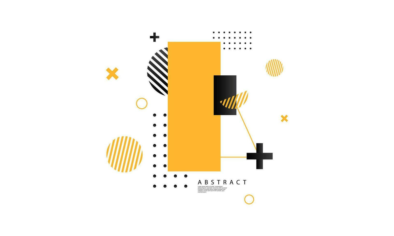 Modern and trendy geometric abstract background, in yellow and black. vector