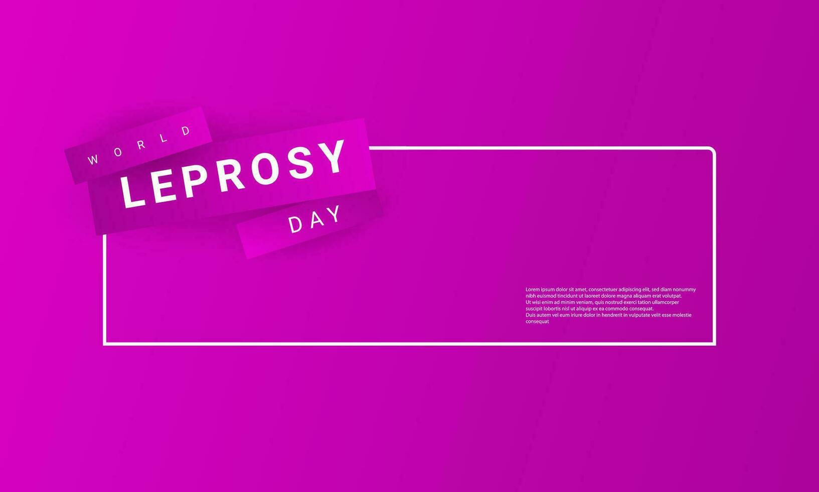 World Leprosy day background is purple in color with a modern design style vector