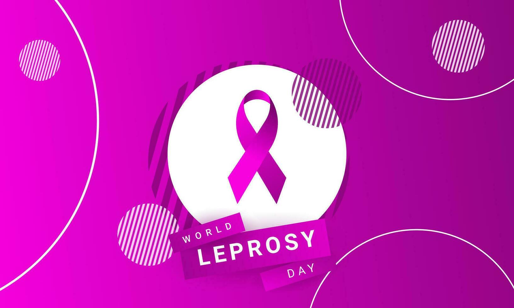 World Leprosy day background is purple in color with a modern design style vector