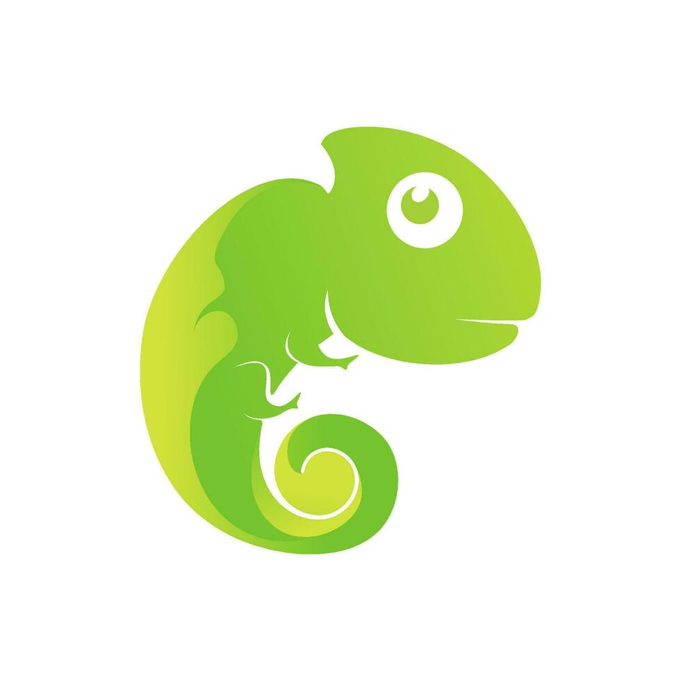 de moda y moderno verde camaleón logo vector