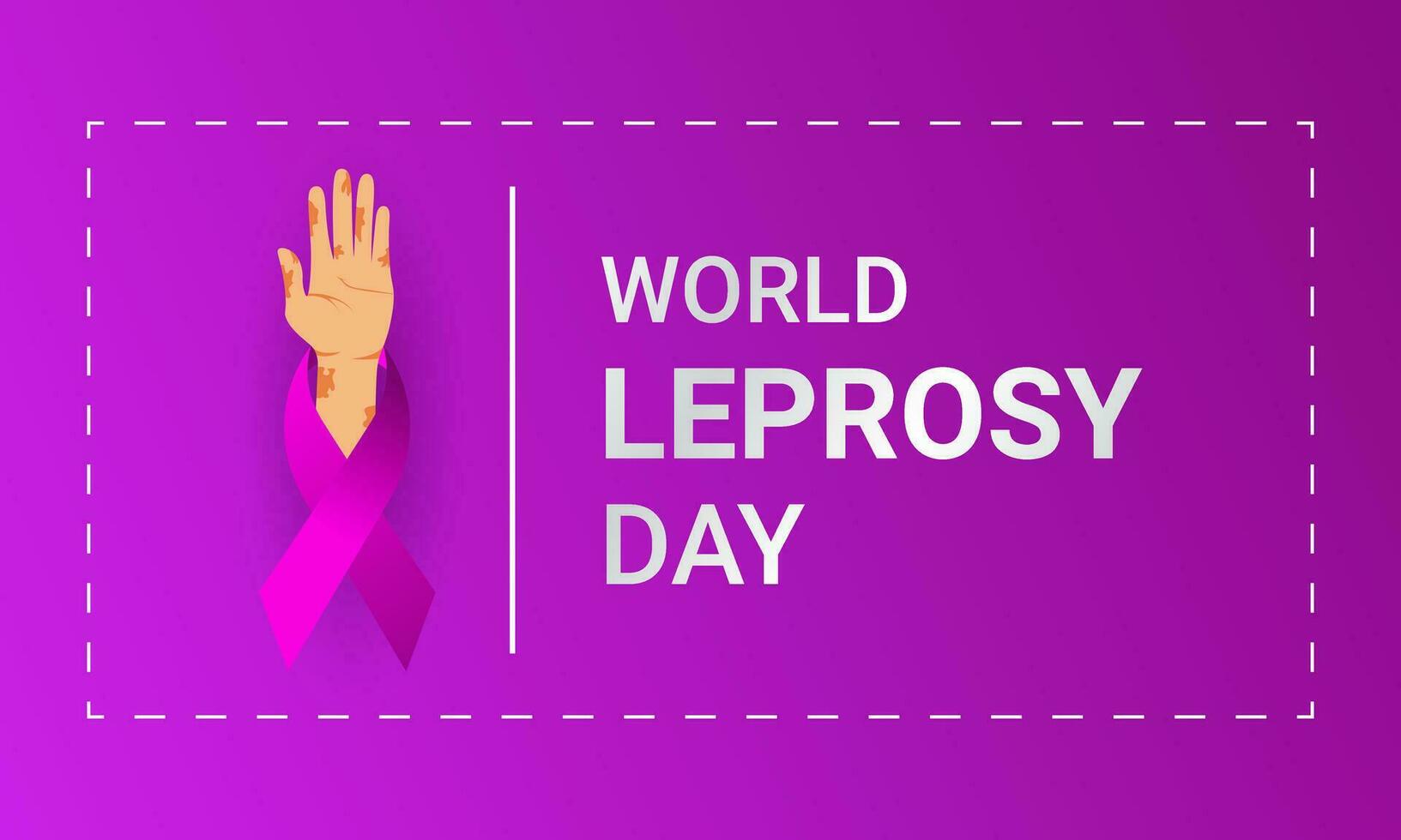 World Leprosy day background is purple in color with a modern design style vector