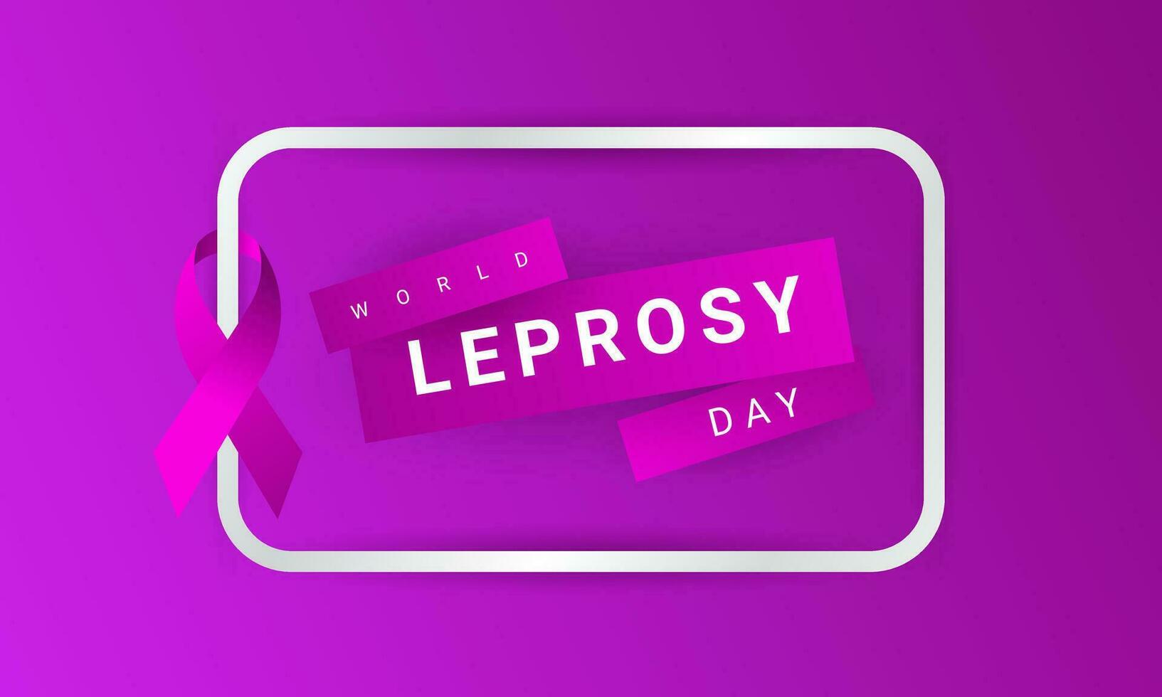 World Leprosy day background is purple in color with a modern design style vector