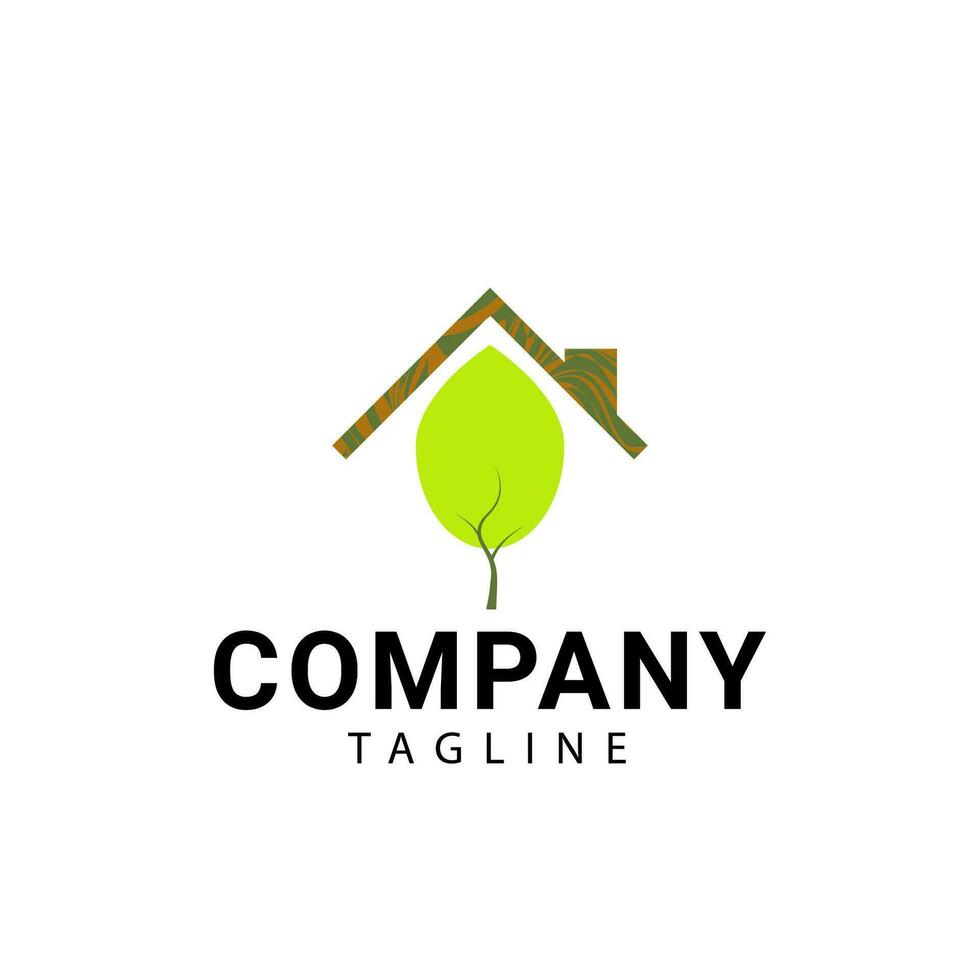 green plant logo which looks modern and trendy vector