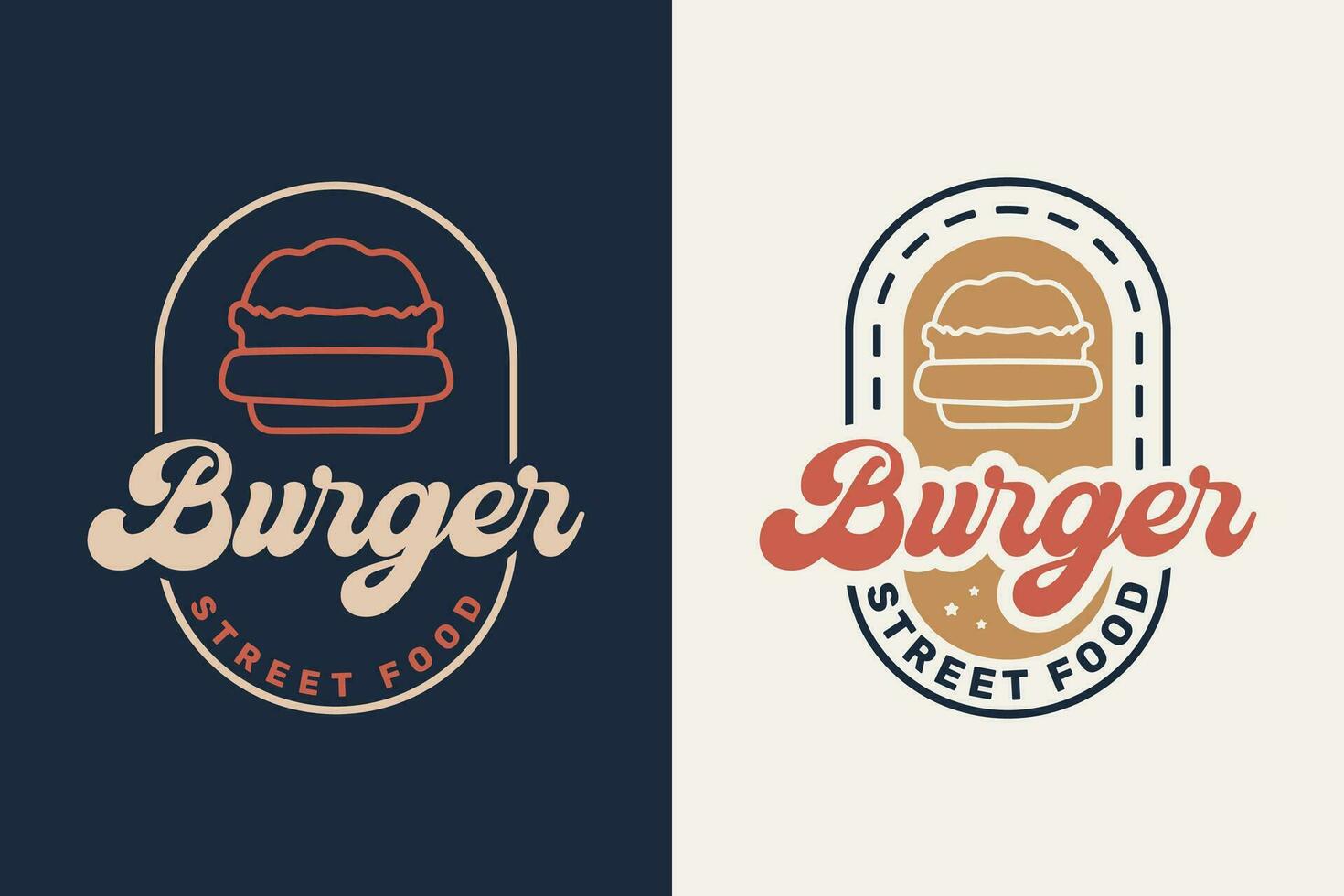 Burger vintage premium quality vector illustration design template