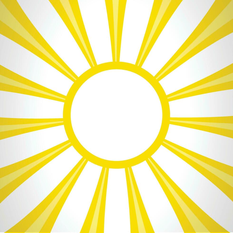 Yellow sunburst pattern background with middle badge, rays, radial, summer banner, vector illustration