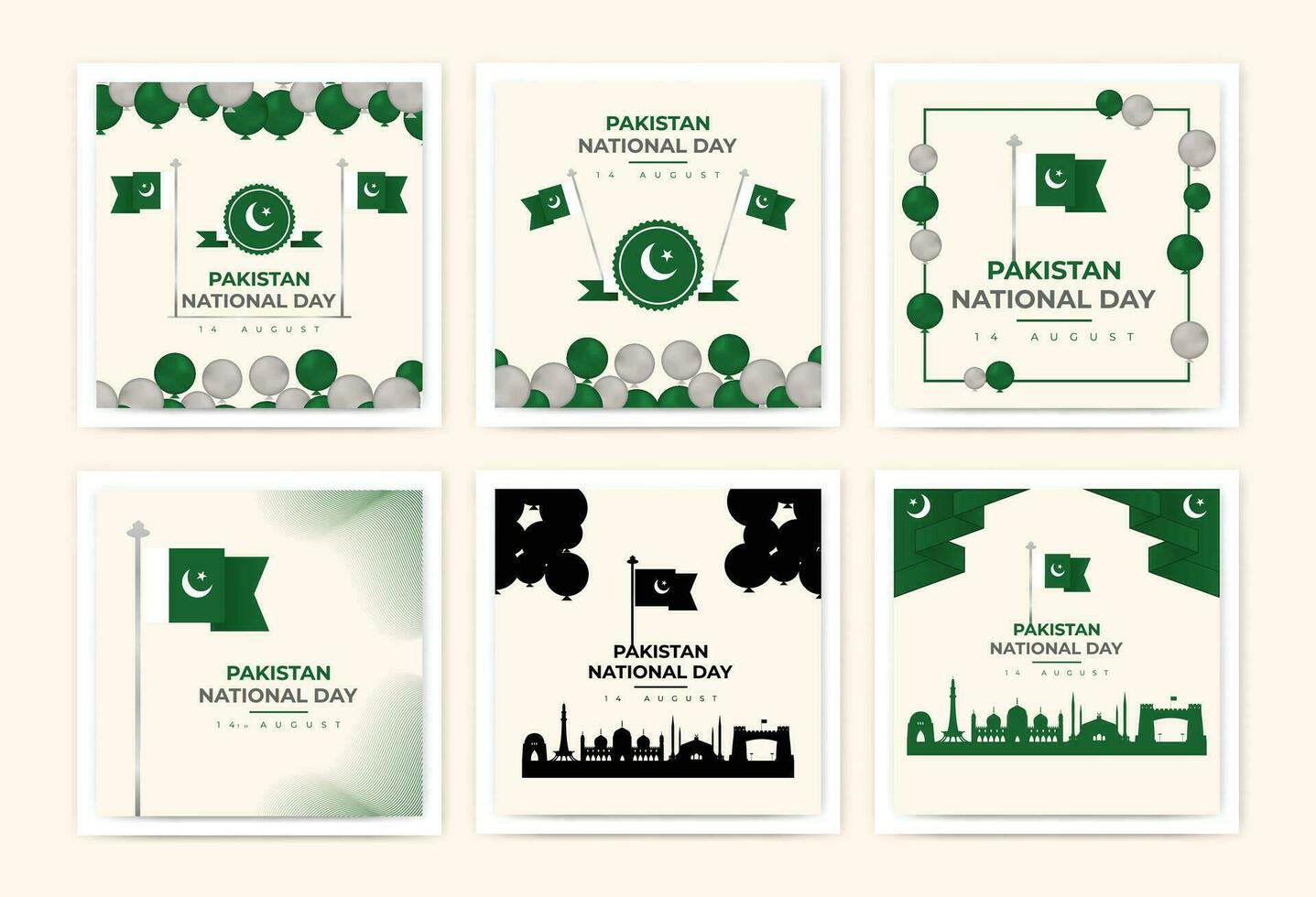 Kingdom of pakistan modern style banner with national day, famous buildings, geometric map, deserts and traditional style concept vector illustration.