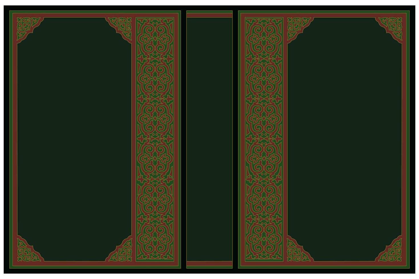 Quran Book Cover Design with Arabic Border frame vector
