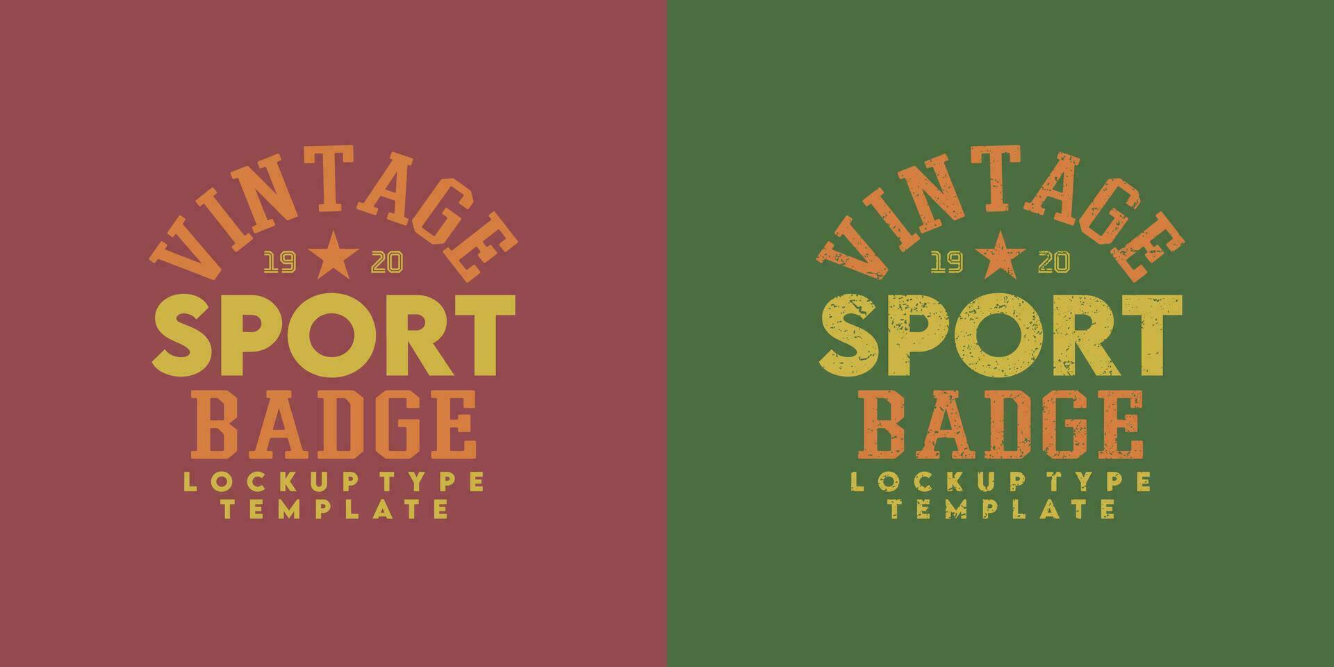 Vintage sport badge logo design vector