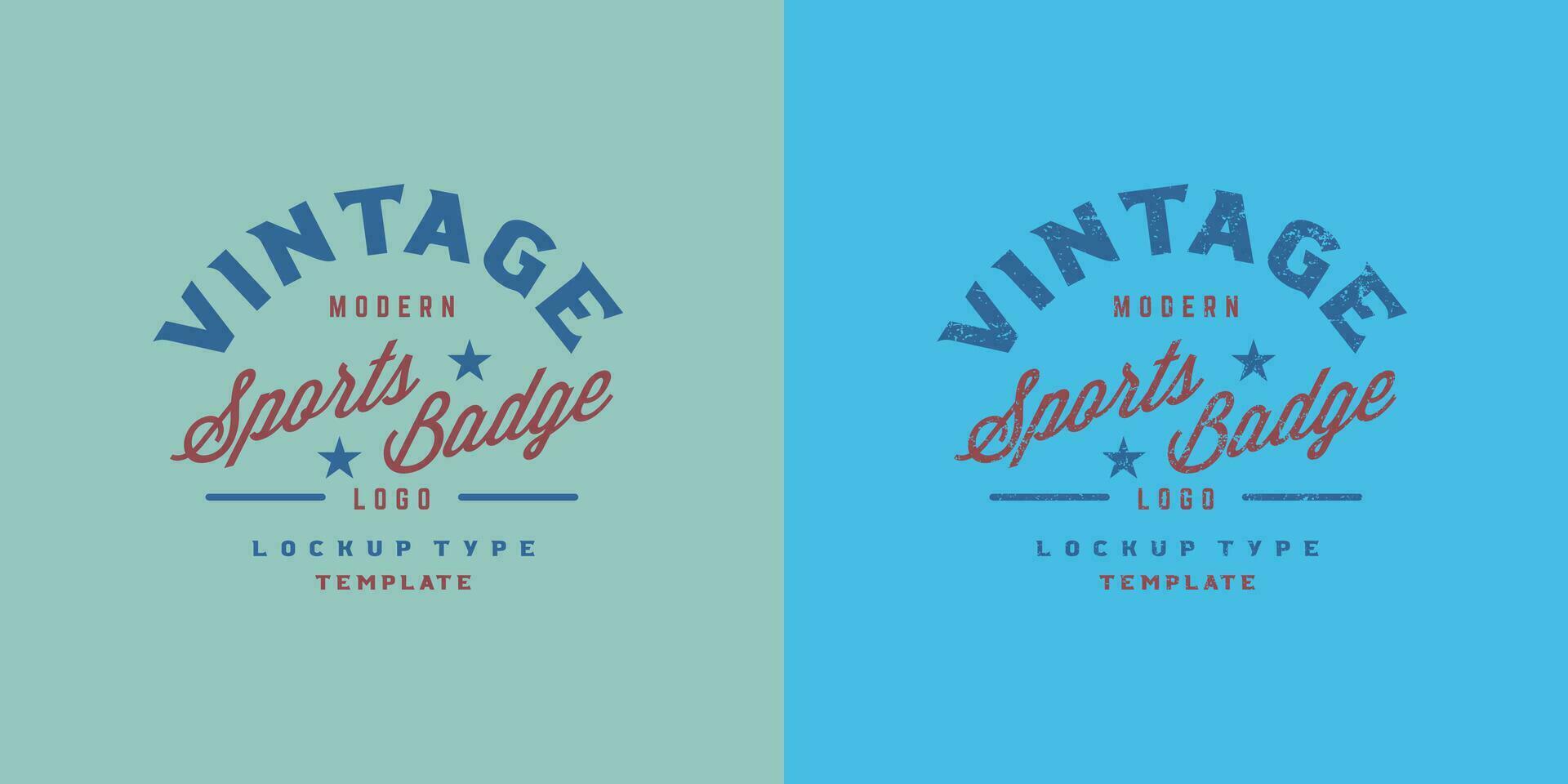 Vintage sport badge logo template vector