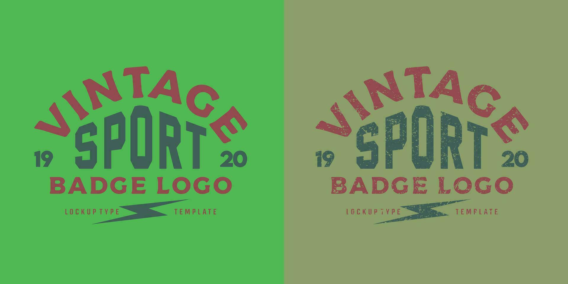 Vintage sport badge logo template vector