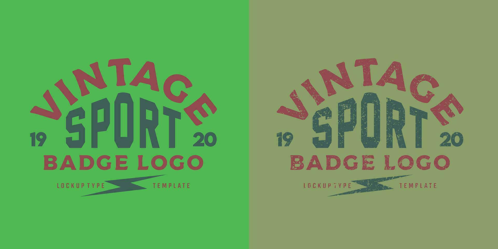 Vintage sport badge logo template vector