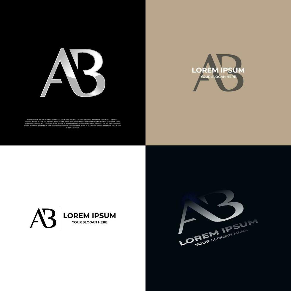 vector logo inicial ab