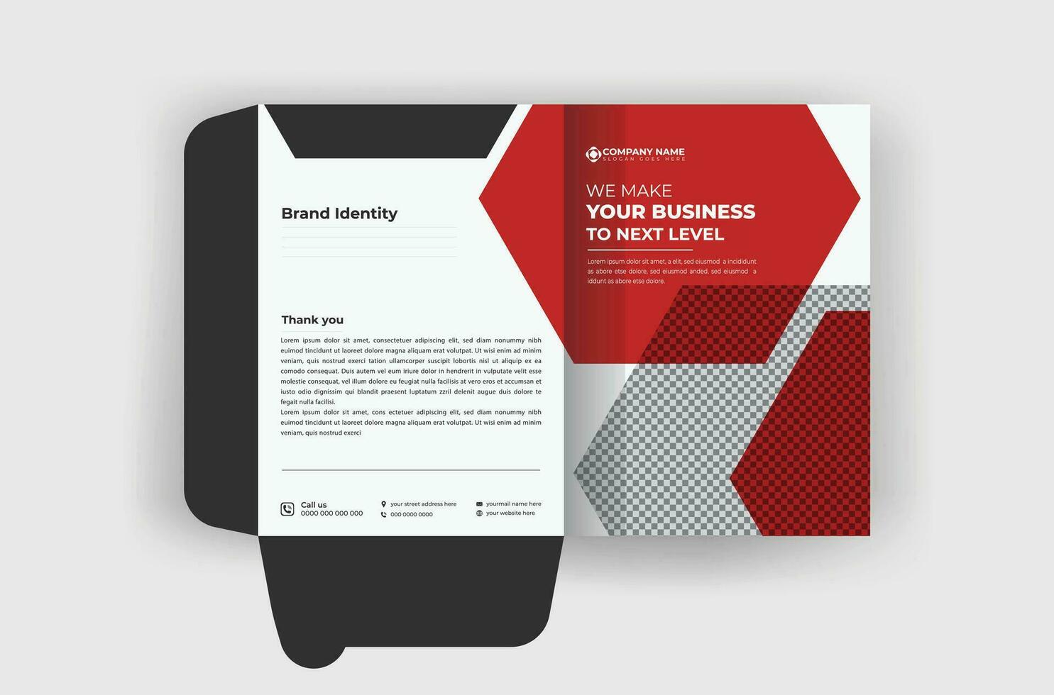 Creative modern professional minimal file folder design template for your business vector