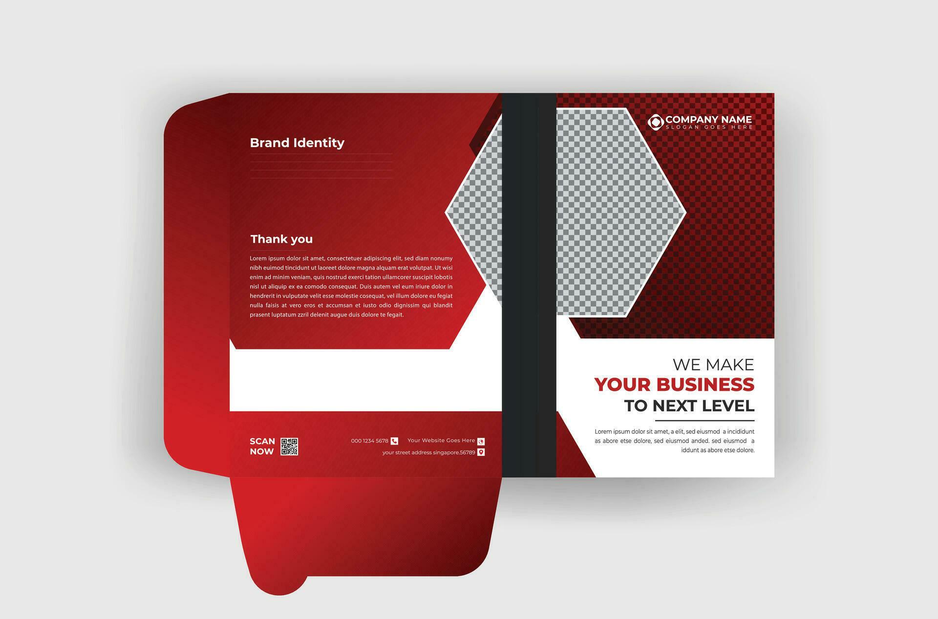 Creative and professional minimal clean colorful file folder design