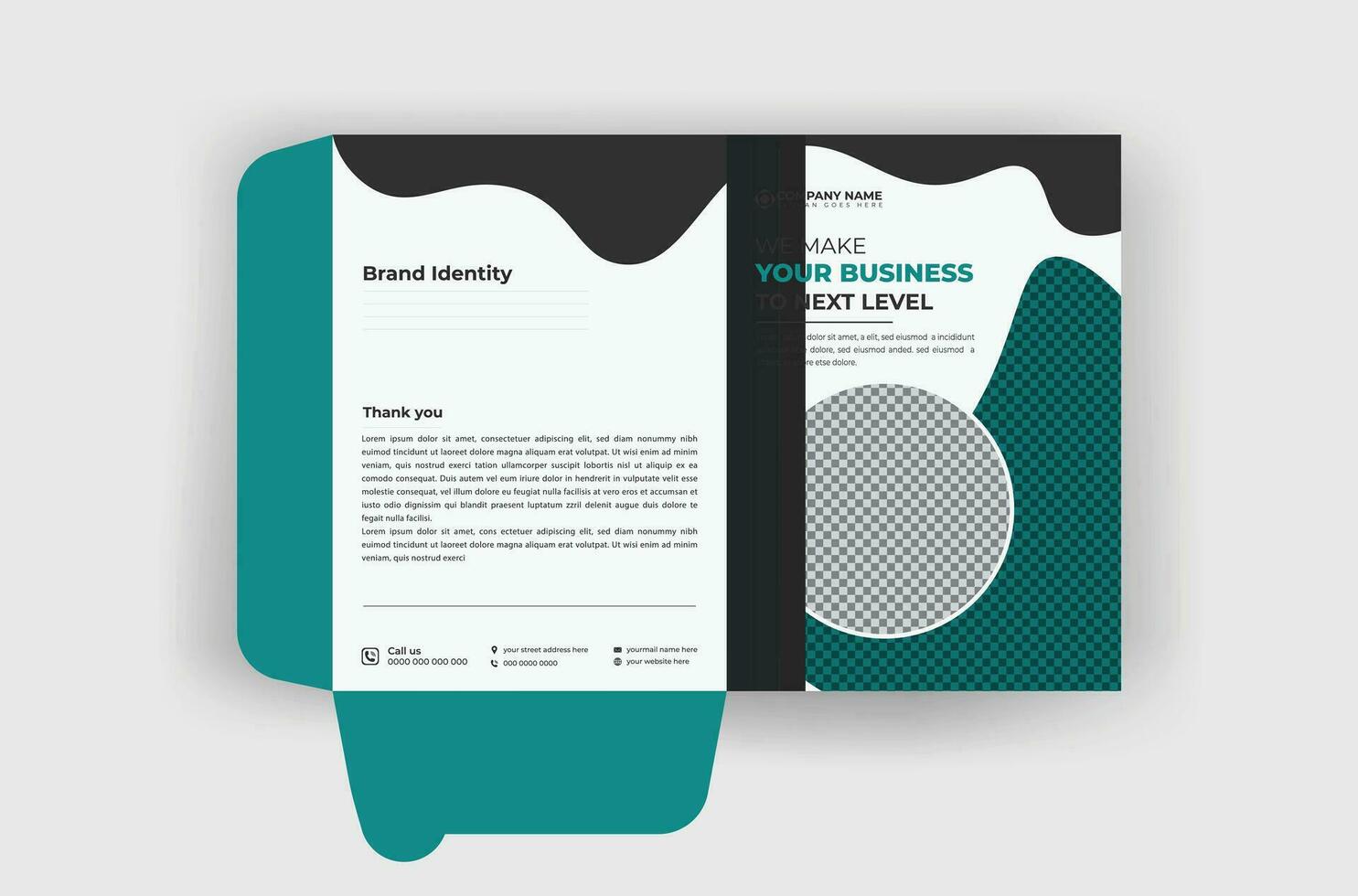 Creative modern professional minimal file folder design template for your business vector