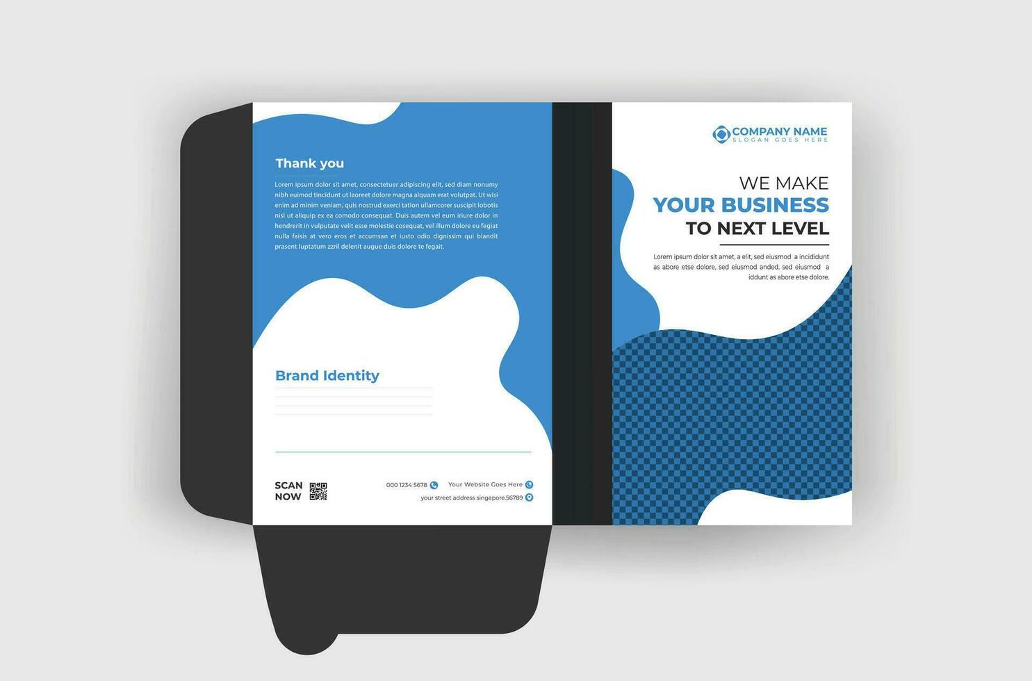 Modern and creative corporate business file folder design template vector