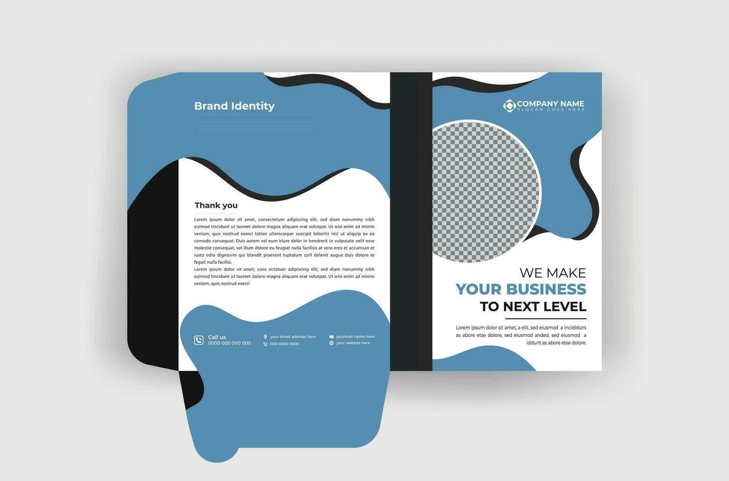 Creative modern professional minimal file folder design template for your business vector