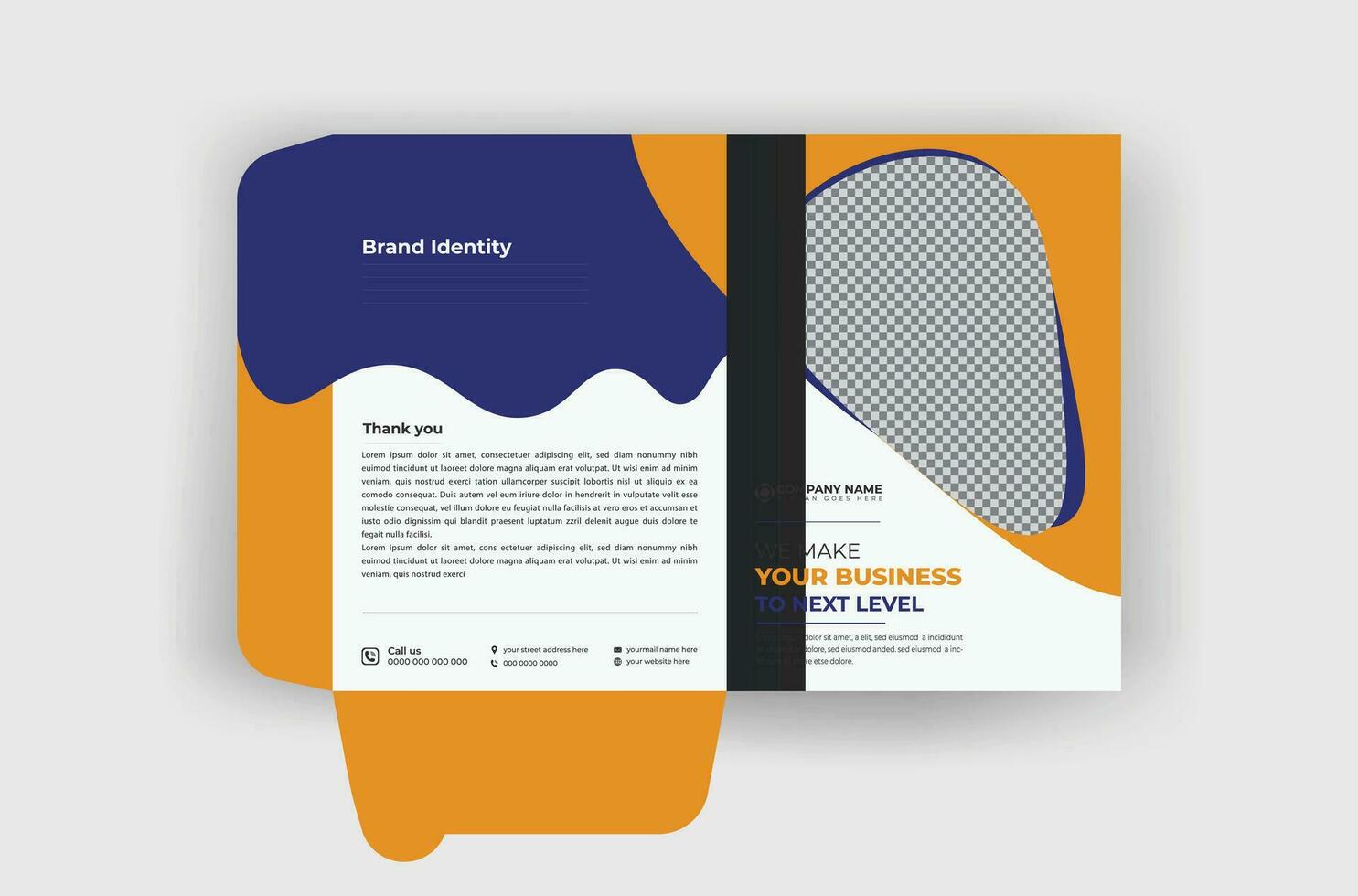 Creative modern professional minimal file folder design template for your business vector