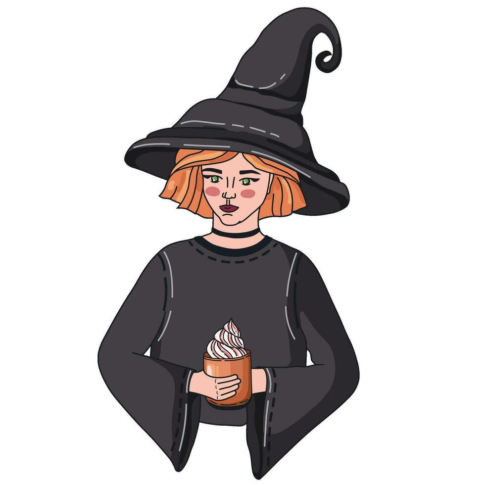 Witch cauldron. Witchcraft and Magic. Vector. vector