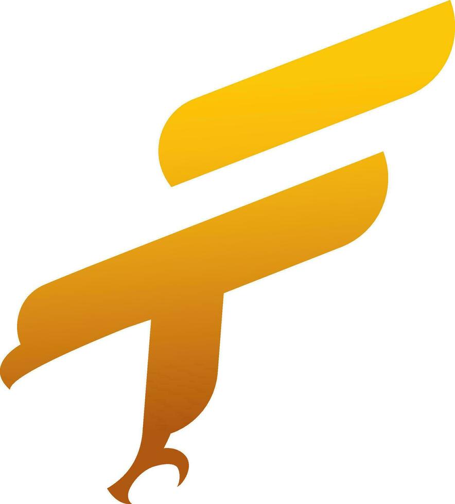 logotipo de halcón f vector