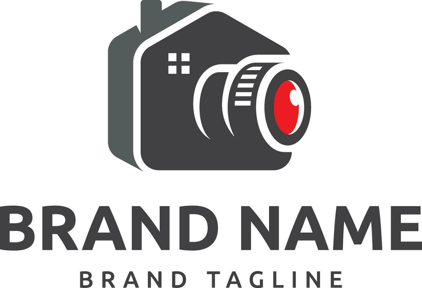 logotipo de la cámara de casa vector