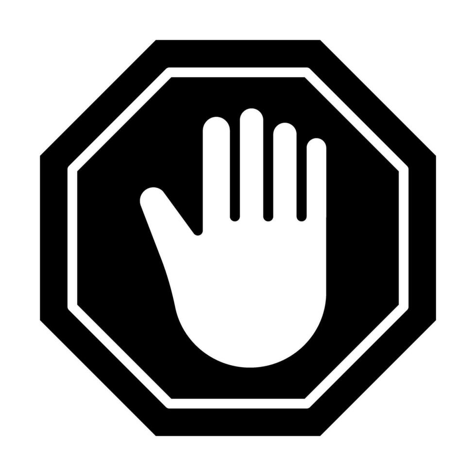 Stop Vector Glyph Icon For Personal And Commercial Use.