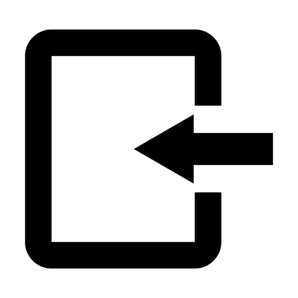 Sign In Vector Glyph Icon For Personal And Commercial Use.