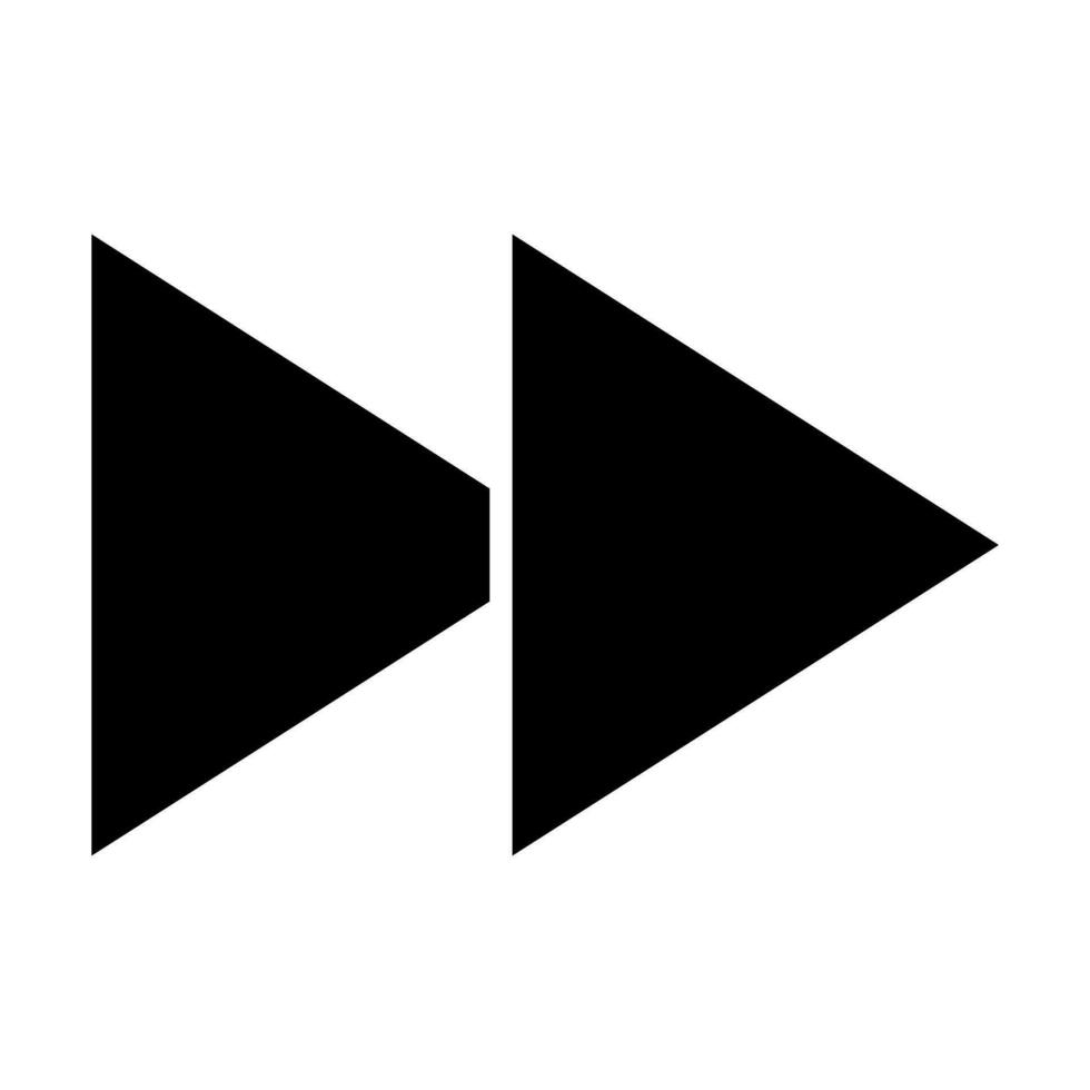 Forward Vector Glyph Icon For Personal And Commercial Use.