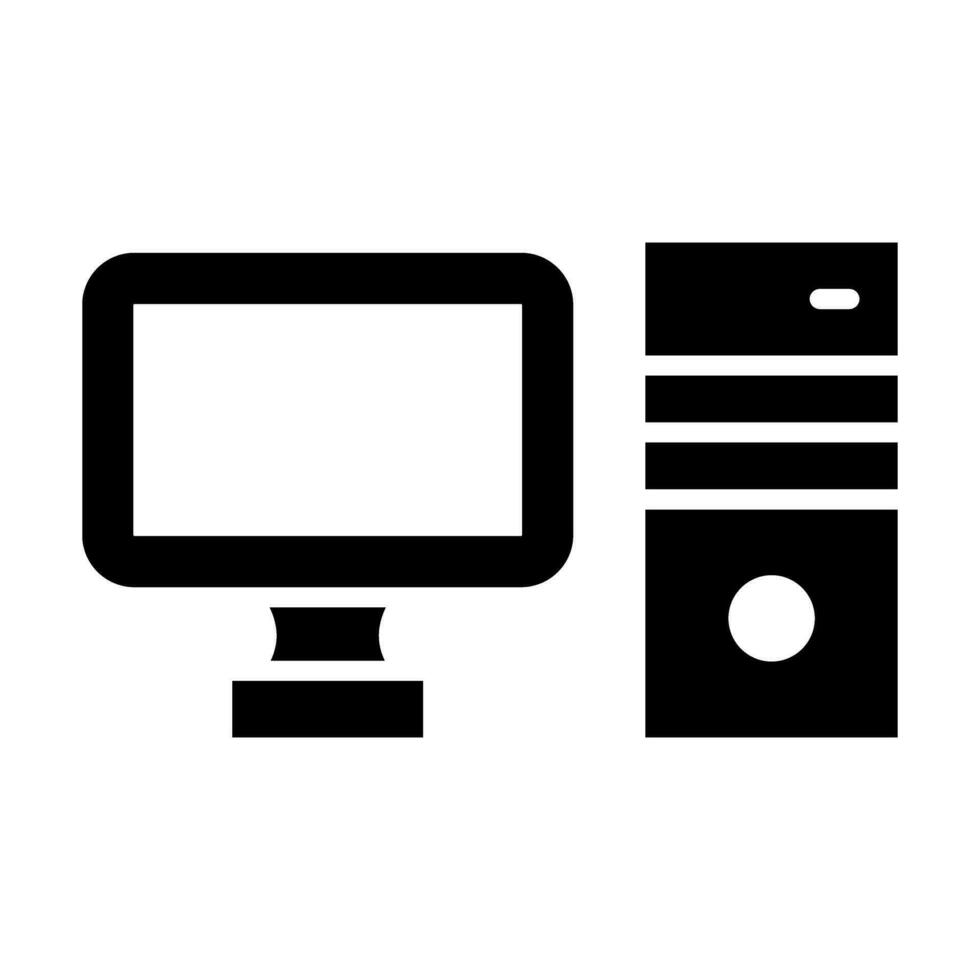 Computer Vector Glyph Icon For Personal And Commercial Use.