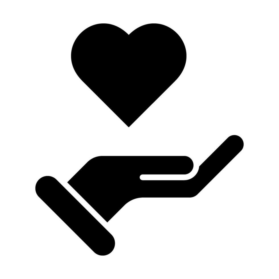Charity Vector Glyph Icon For Personal And Commercial Use.