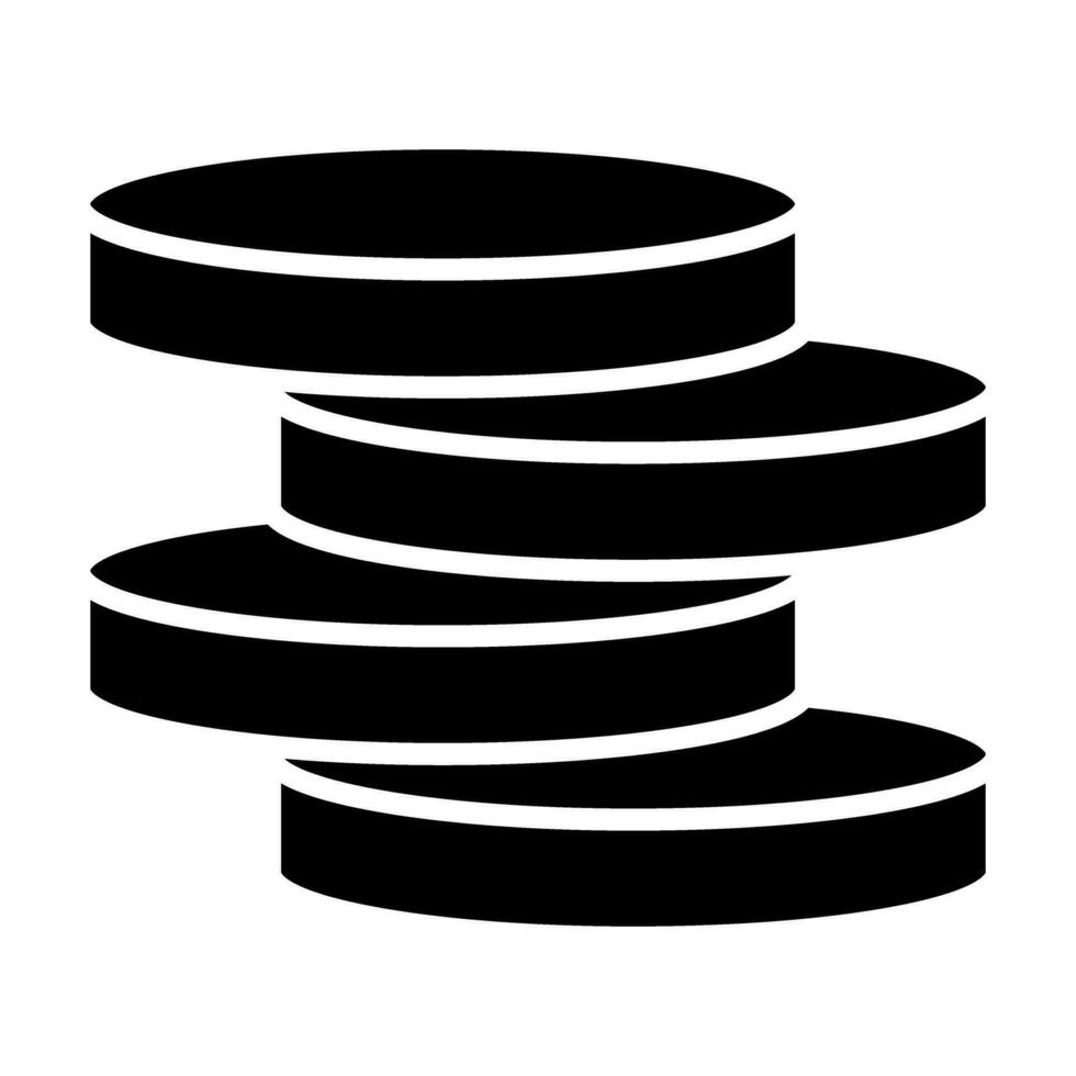 Coins Vector Glyph Icon For Personal And Commercial Use.