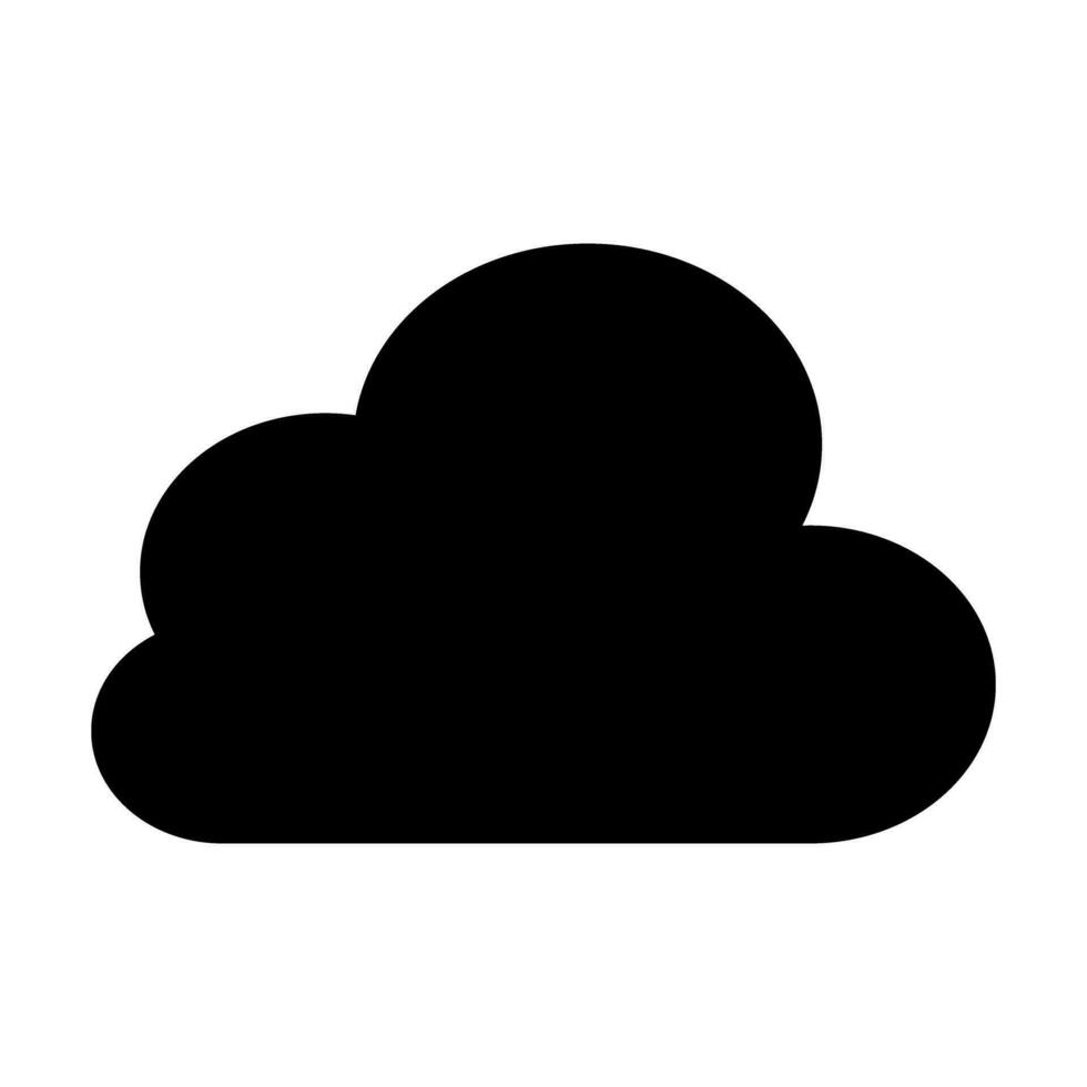Cloud Vector Glyph Icon For Personal And Commercial Use.