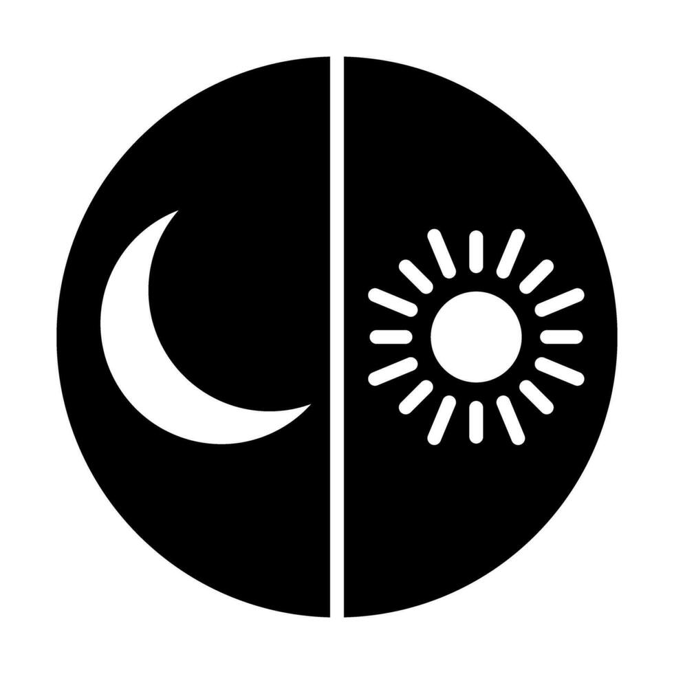 Day And Night Vector Glyph Icon For Personal And Commercial Use.