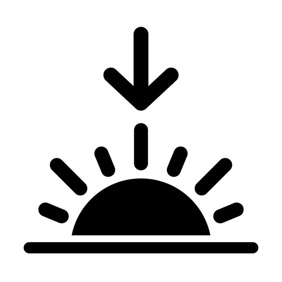 Sun Rise Vector Glyph Icon For Personal And Commercial Use.