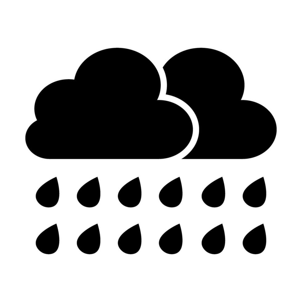 pesado lluvia vector glifo icono para personal y comercial usar.