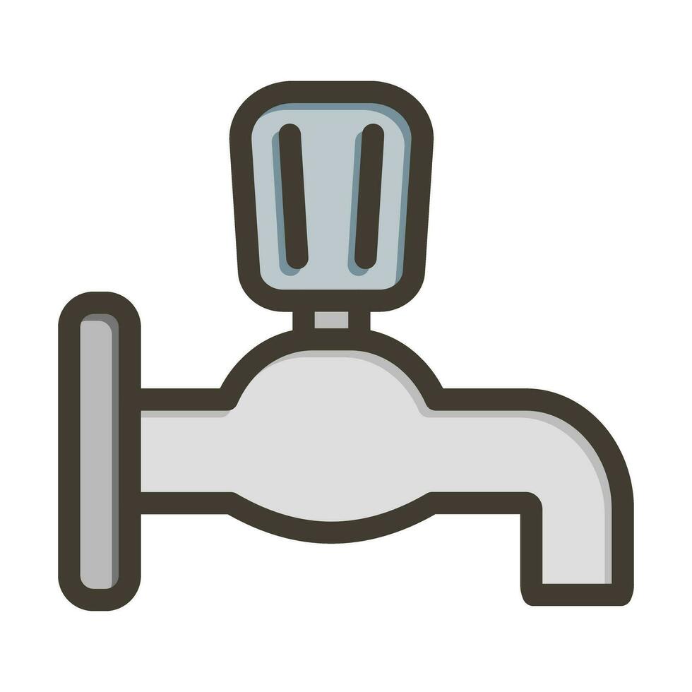 Water Tap Thick Line Filled Colors For Personal And Commercial Use. vector