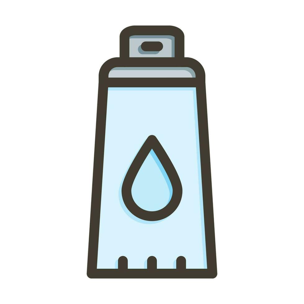 Face Wash Thick Line Filled Colors For Personal And Commercial Use. vector