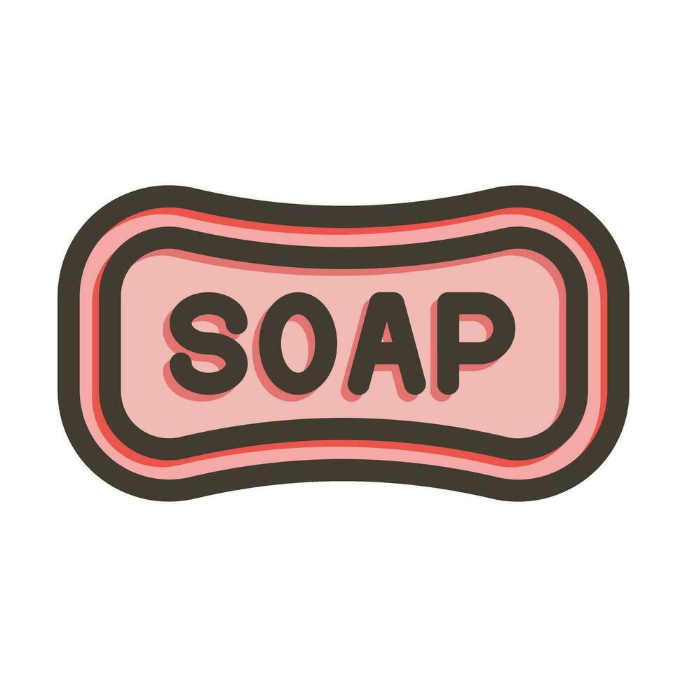 Soap Thick Line Filled Colors For Personal And Commercial Use. vector