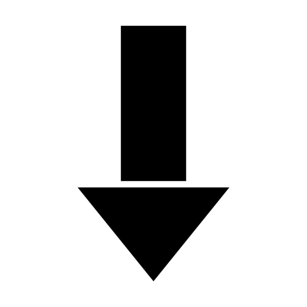 Down Arrow Vector Glyph Icon Design