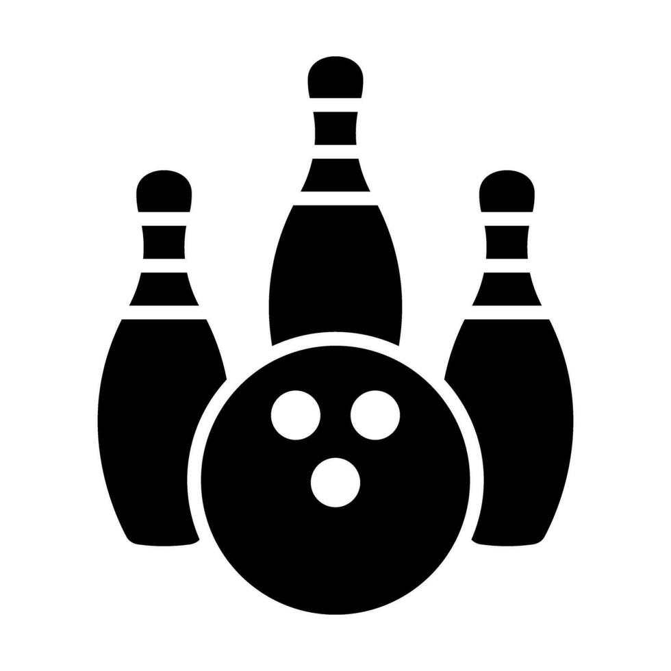 Bowling Vector Glyph Icon Design