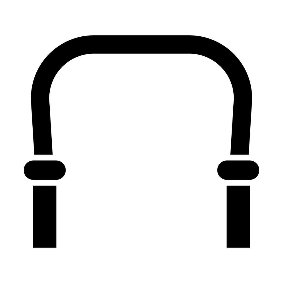 Jumping Rope Vector Glyph Icon Design