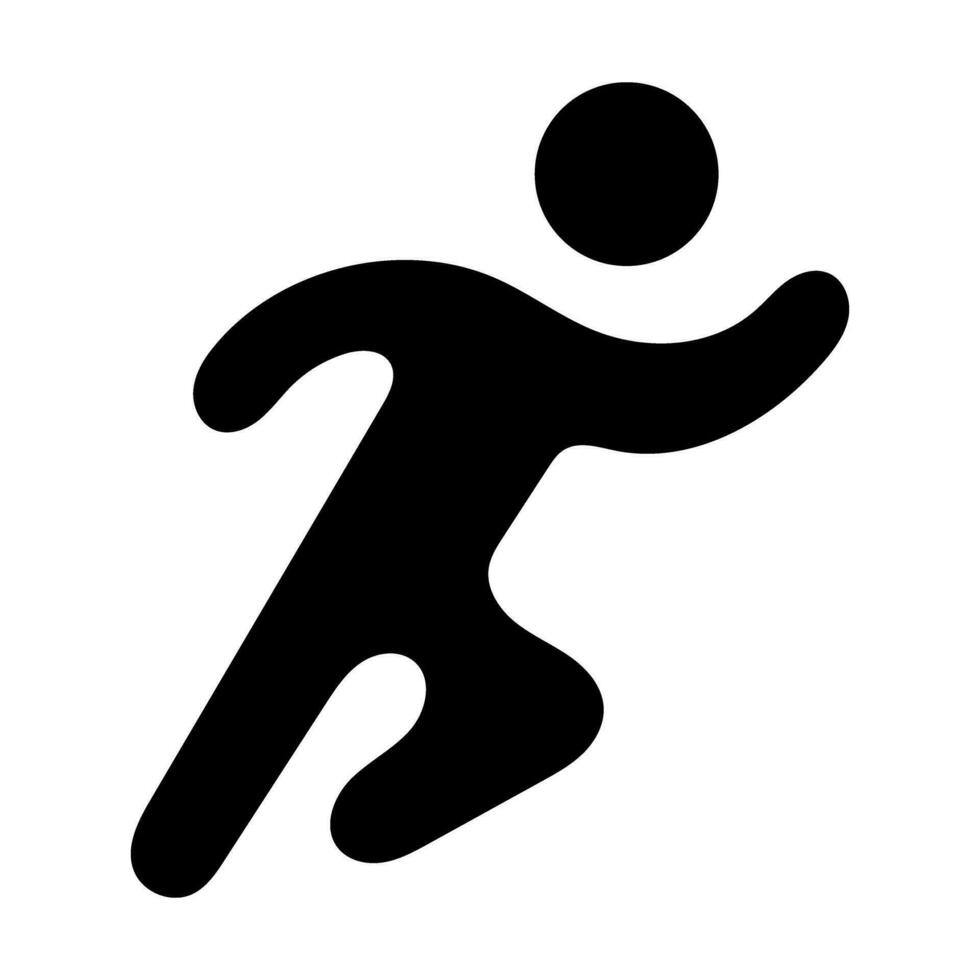Runner Vector Glyph Icon Design
