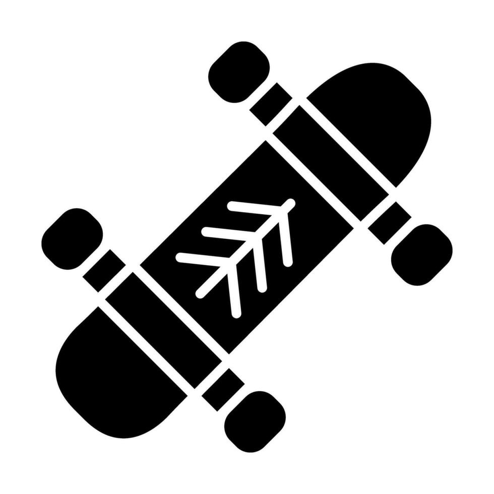 Skateboard Vector Glyph Icon Design